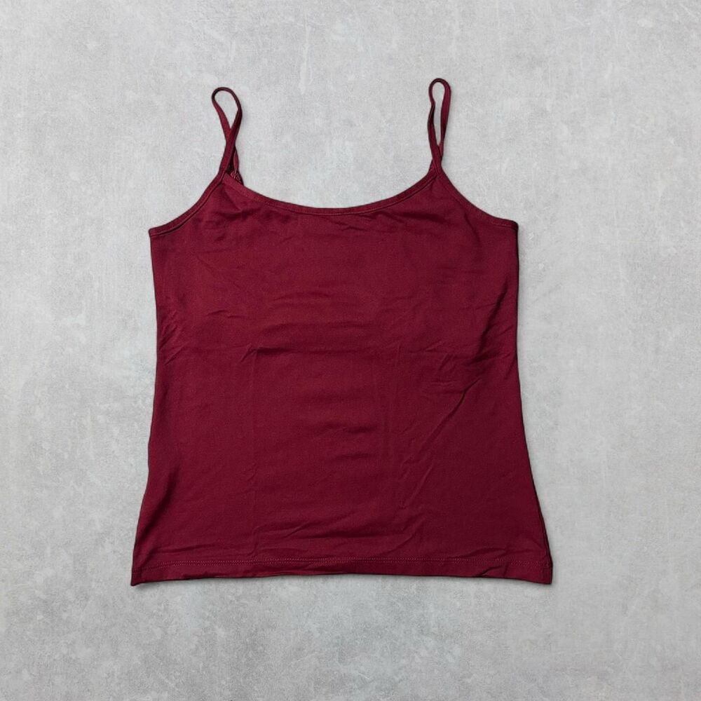 Loft Women's Small Burgundy Cami With Shelf Bra